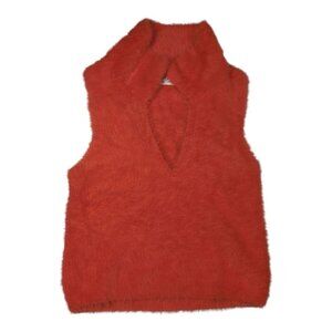 Fuzzy Halter Neck Sweater Vest NWT Womans Medium Day+Moon Cozy
